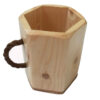 Handgefertigter Holz-Make-up Becher Pinsel Halter mit Seilgriff und Eleganz