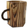Handgefertigter Holz-Make-up Becher Pinsel Halter mit Seilgriff und Eleganz