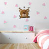Holzwanduhr für Kinderzimmer mit Care Bear Design