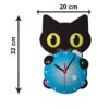 Holzwanduhr für Kinderzimmer mit niedlichem schwarzen Katzen-Design