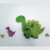 Holzwanduhr für Kinderzimmer mit niedlichem Dinosaurier-Design