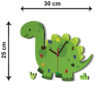Holzwanduhr für Kinderzimmer mit niedlichem Dinosaurier-Design