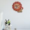 Holzwanduhr für Kinderzimmer mit niedlichem Löwen-Design