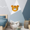 Holzwanduhr für Kinderzimmer mit niedlichem Tiger-Design