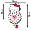 Holzwanduhr für Kinderzimmer mit Hello Kitty Design