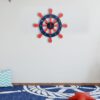 Holzwanduhr für Kinderzimmer mit Schiffsrad-Design
