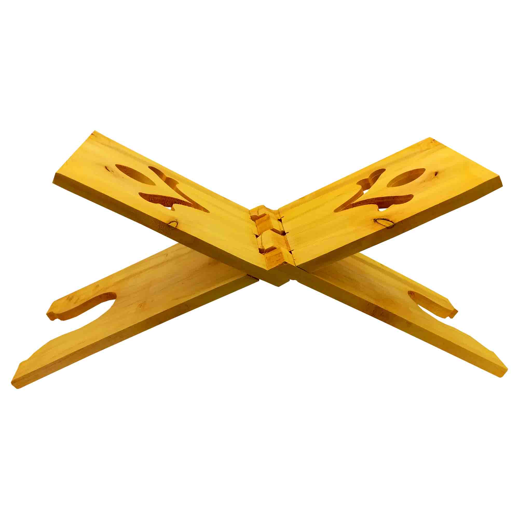 Faltbarer hölzerner Koran-Rehal mit Tulpenornament