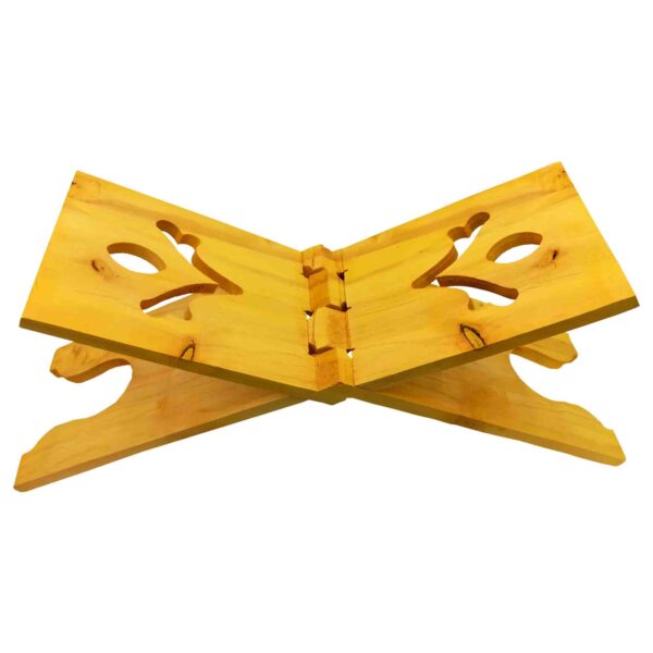 Faltbarer hölzerner Koran-Rehal mit Tulpenornament