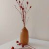 Handgefertigte dekorative Holz-Knospenvase – Minimalistischer & rustikaler Stil in Braun