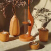 Handgefertigte dekorative Holz-Knospenvase – Minimalistischer & rustikaler Stil in Braun