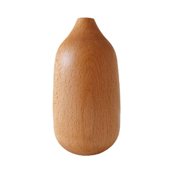 Handgefertigte dekorative Holz-Knospenvase – Minimalistischer & rustikaler Stil in Braun