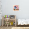 Holzwanduhr für das Kinderzimmer Modell Baby-Eulen