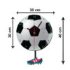 Holzwanduhr für das Kinderzimmer Modell Fußball