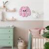 Holzwanduhr für das Kinderzimmer Modell Kaninchen