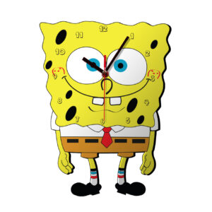 Holzwanduhr für das Kinderzimmer Modell SpongeBob