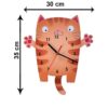 Holzwanduhr für das Kinderzimmer mit Katzen-Design