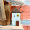 Holz-Wand-Schlüsselhalter mit Hütten-Design