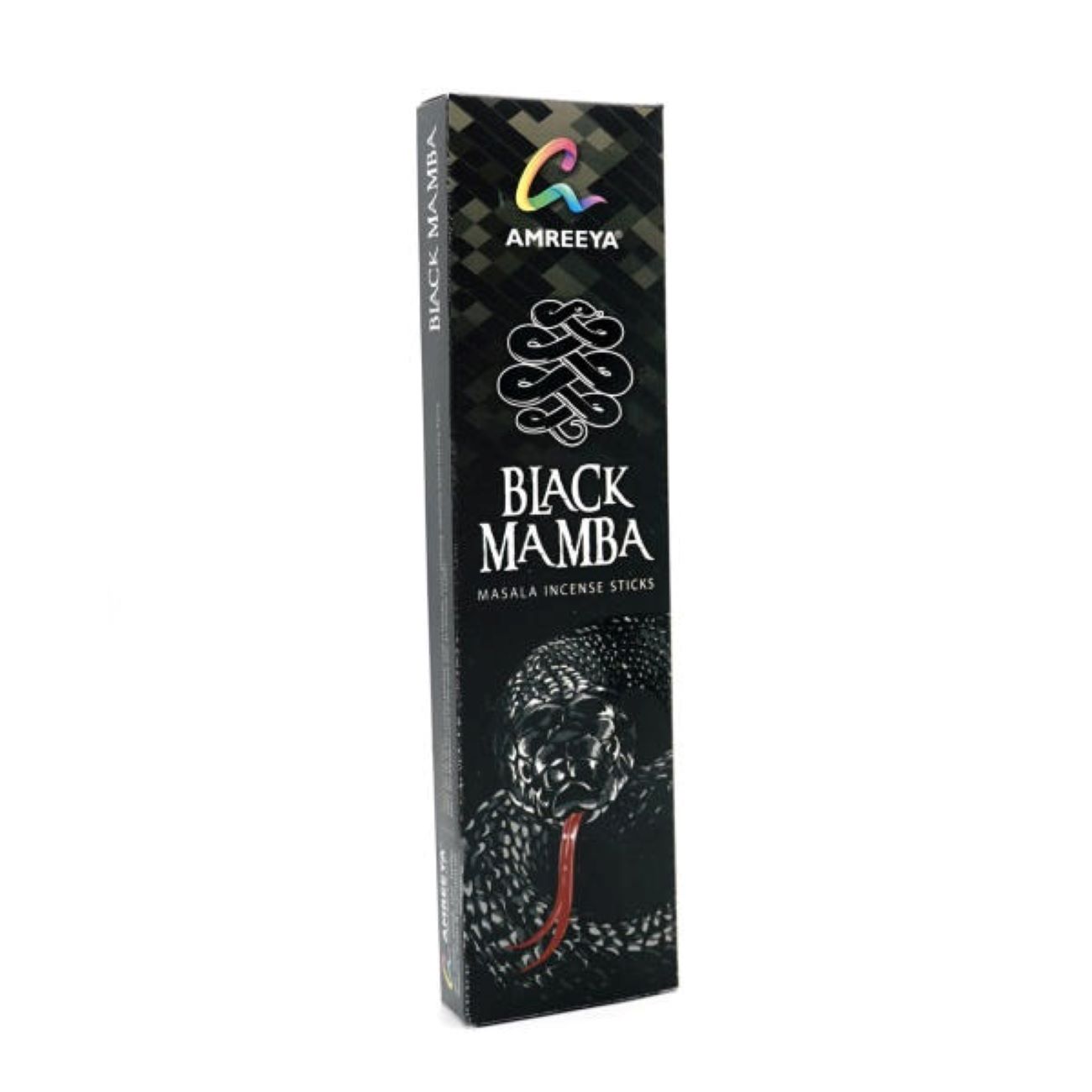 Amreeya Schwarze Mamba Räucherstäbchen – Handgefertigt, 25 Stück (4er-Pack)