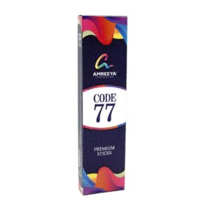 Amreeya Code 77 Handgemachte Räucherstäbchen – Parfümduft, 20 Stäbchen (Packung mit 4)
