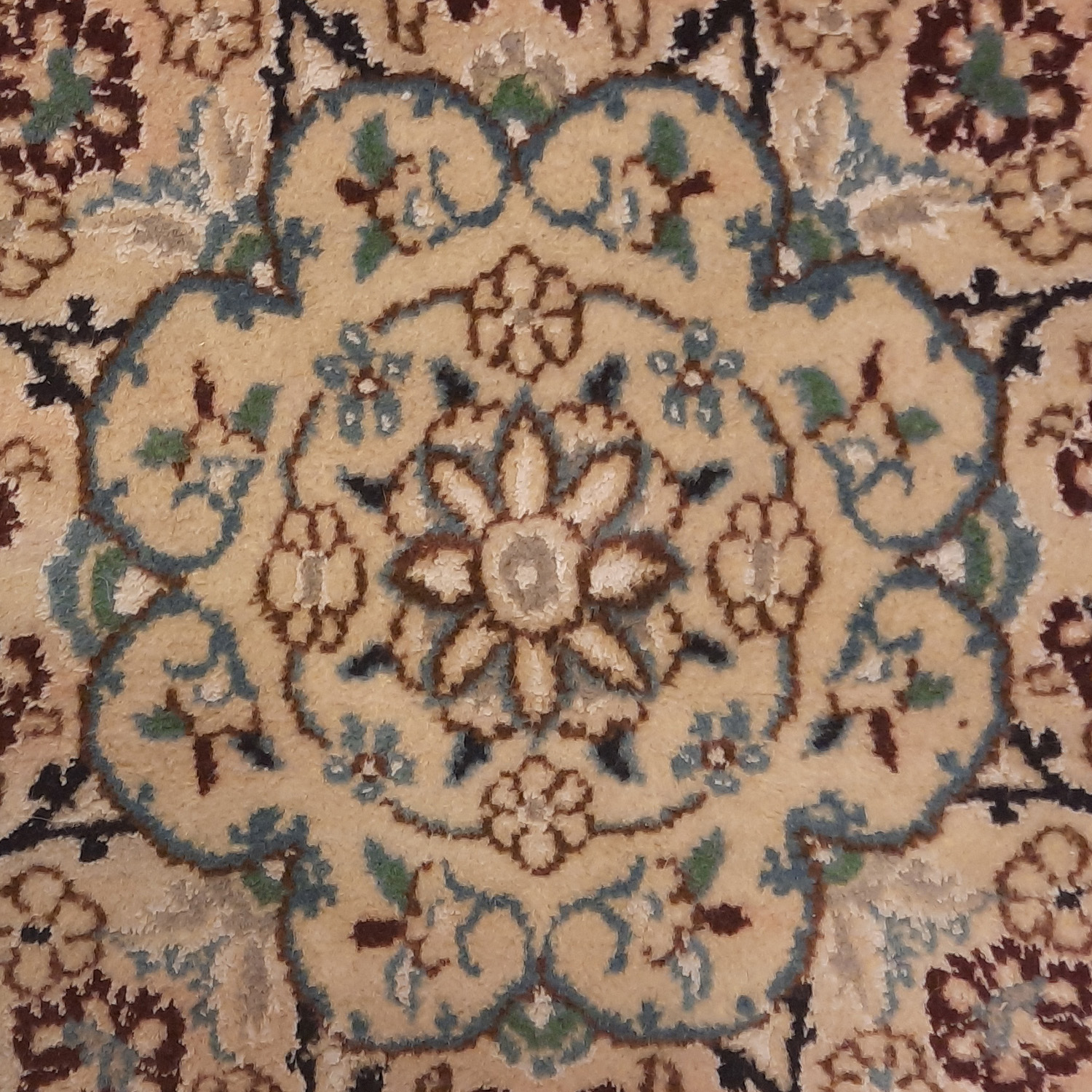 Authentischer iranischer Gebetsteppich, handgeknüpft & luxuriöser Sajada Arshaka