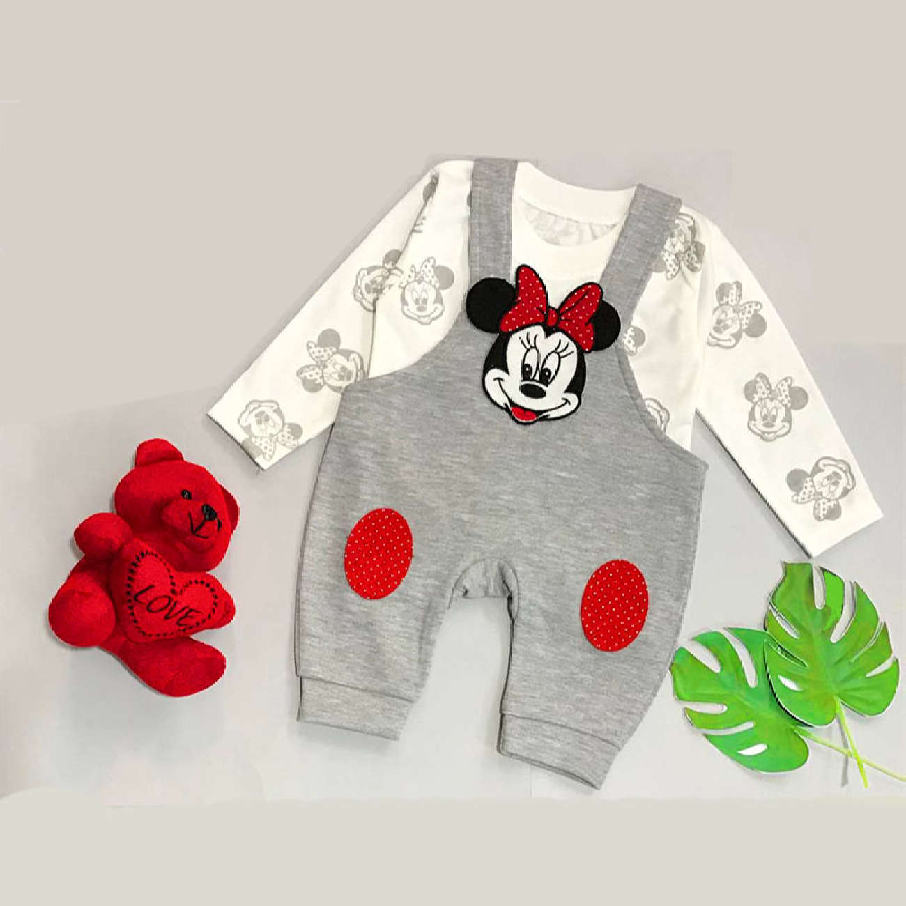 Baby T-Shirt und Strampler Set mit Minnie Mouse Design