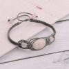 Bohemian Besticktes Makramee-Armband für Damen Modell Rosenquarz