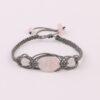 Bohemian Besticktes Makramee-Armband für Damen Modell Rosenquarz