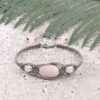 Bohemian Besticktes Makramee-Armband für Damen Modell Rosenquarz