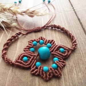 Bohemian Besticktes Makramee-Armband für Damen Modell Stern