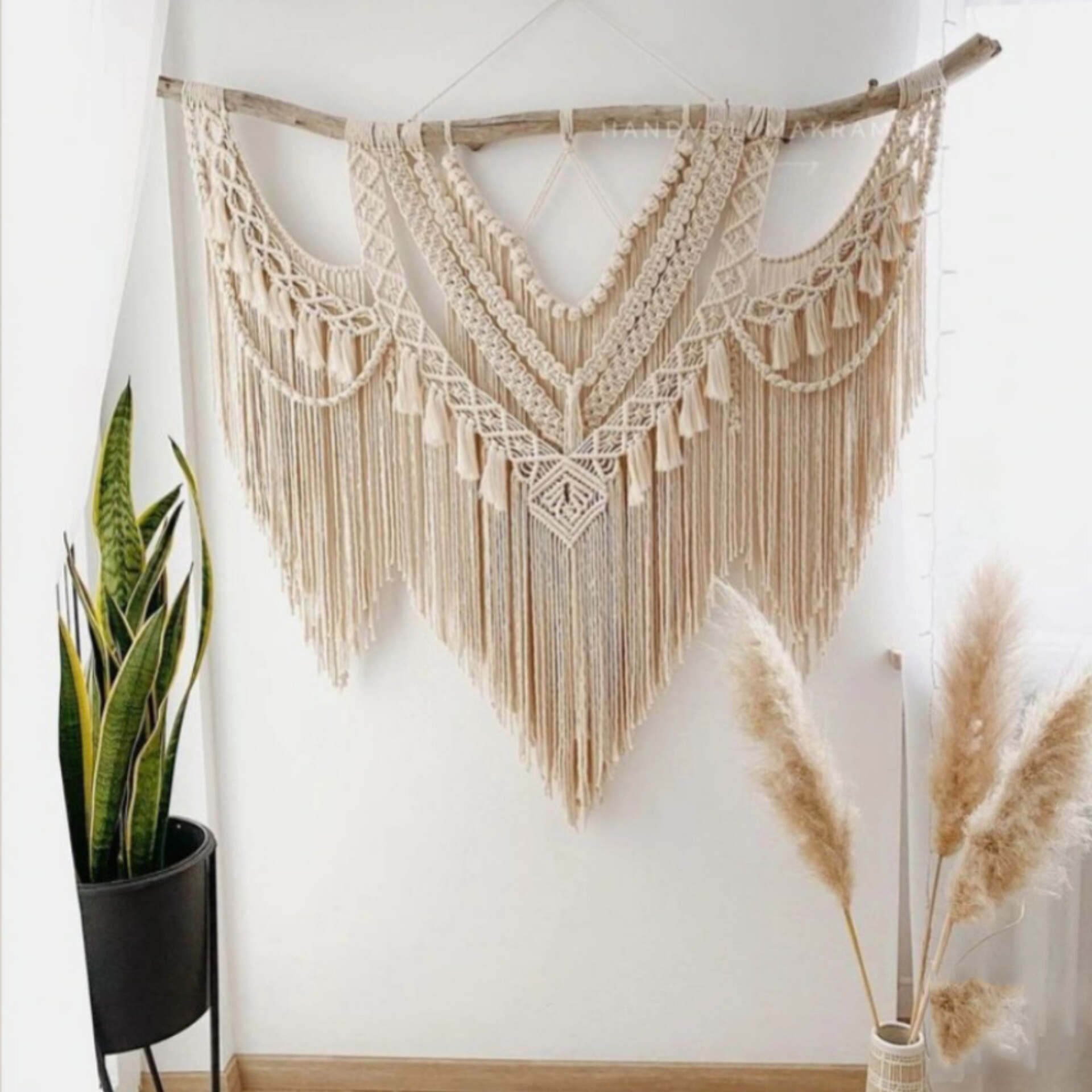 Boho Makramee-Wandbehang Wandteppich Kunst Modell Engel