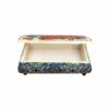Handgefertigte Knochen-Schmuckbox mit persisch inspiriertem Blumen- & Vogel-Design
