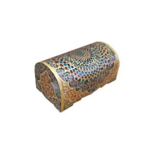 Handgefertigte Knochen-Schmuckbox mit persisch inspiriertem Tazhib-Muster