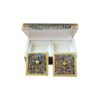 Handgefertigte Knochen-Schmuckbox mit persisch inspiriertem Tazhib-Muster