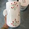 Keramikdose mit Blumendesign, 3er-Set
