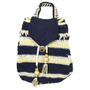 Häkel-Rucksack mit geometrischem Design – Handgefertigt, lässiger Stil
