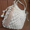 Häkel Macrame Tote Schultertasche mit Innenfutter für Frauen - Handgewebt