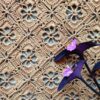 Häkel-Tischdecke Handgestrickt im Boho-Stil Floral Design