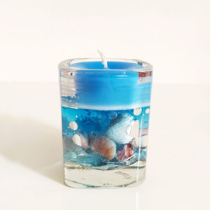 Dekorative Kerze im Glas im Design von Meer und Strand – Perfekt für jeden Raum