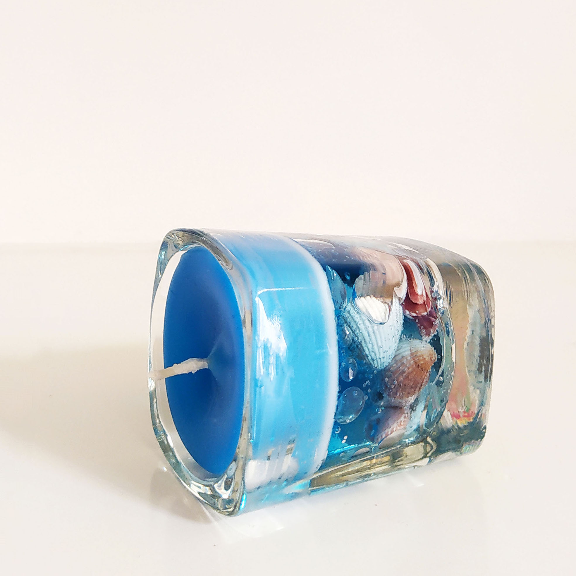 Dekorative Kerze im Glas im Design von Meer und Strand – Perfekt für jeden Raum