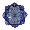 Dekorativer Kupferteller in persischer Minakari Emaille für Wand- & Tischdekoration