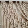 Dekorativer Makramee-Wandbehang Wandteppich Kunst Modell Honig