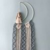 Dekorativer Makramee-Wandbehang Wandteppich Kunst Modell Mond