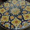 Dekorativer Keramikteller in persischer Minakari Kunst Emaille Wandplatte