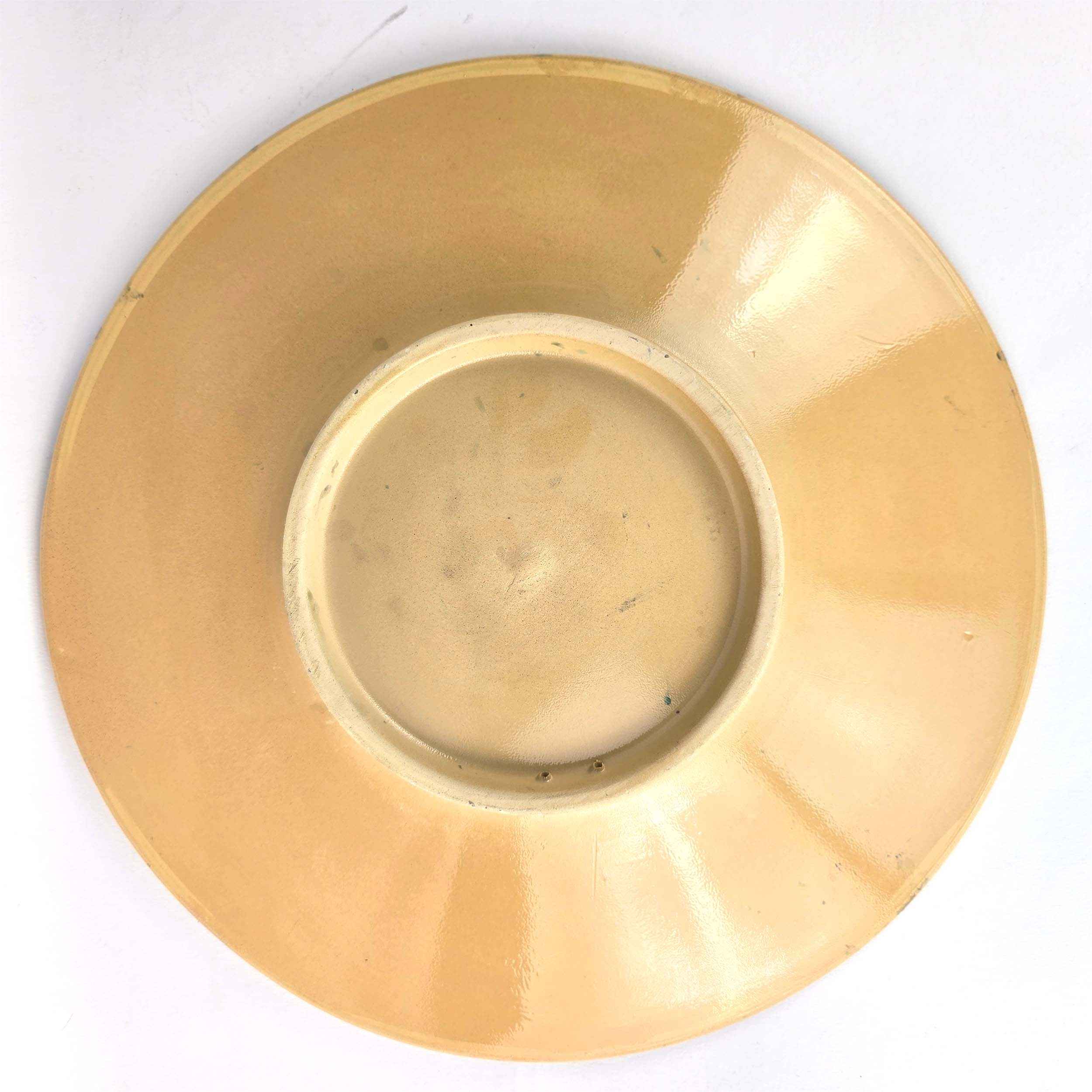 Dekorativer Keramikteller mit persischer Minakari Emaille für Wand- und Tischdekoration