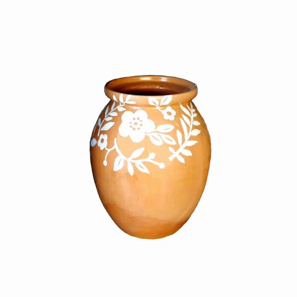 Dekorative Töpfer-Vase, handbemalt, künstlerische Wohnkultur