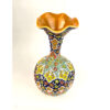 Dekorative Töpfer-Vase mit Persischer Minakari-Handbemalung in Emaillekunst