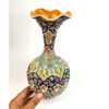 Dekorative Töpfer-Vase mit Persischer Minakari-Handbemalung in Emaillekunst