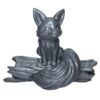 Dekorative sitzende Fuchsfigur auf Baum - Charmante Wildtier-Skulptur