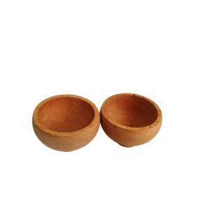 Dekorative Holz-Schale Rustikal & Minimalistisch Set von 2 Aus Naturholz