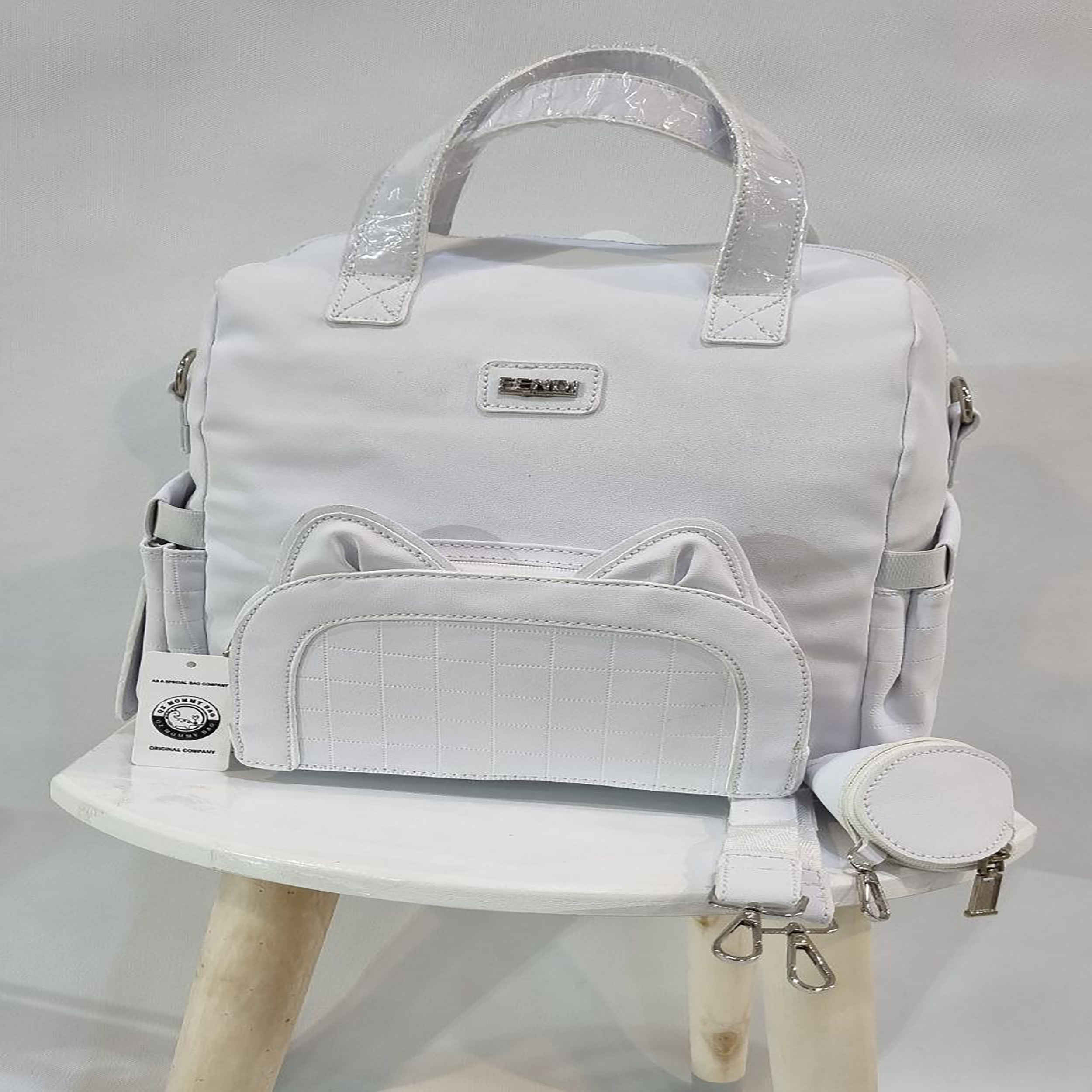 Windel Tasche mit Seitentaschen für Baby Zubehör Modell QZ Katze